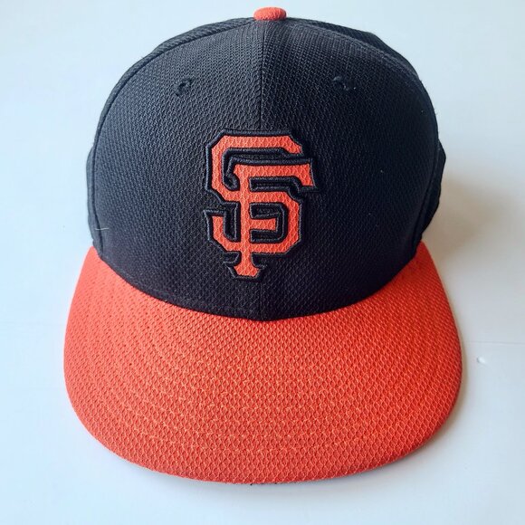 San Francisco Giants 59FIFTY New Era Black & Orange Baseball Hat Size 7 1/8 - Picture 3 of 8